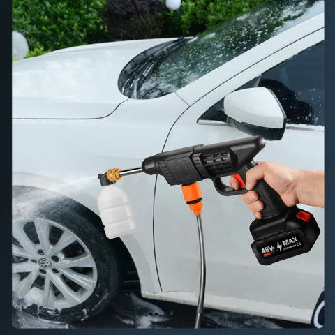 Cordless High Pressure Car Washer Gun with Double Battery | Portable Cleaning Machine