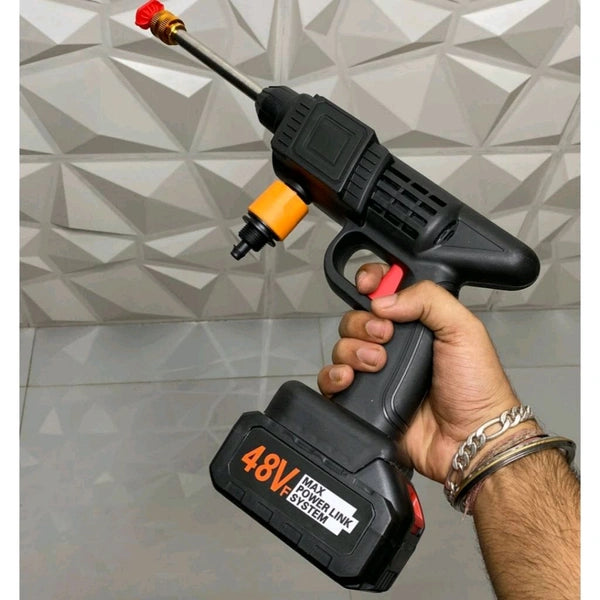 Cordless High Pressure Car Washer Gun with Double Battery | Portable Cleaning Machine