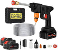 Cordless High Pressure Car Washer Gun with Double Battery | Portable Cleaning Machine